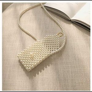Beaded White Pearl Purse